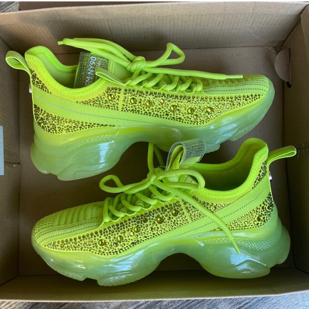 Steve Madden Maxima Lime Stud Tennis Shoes